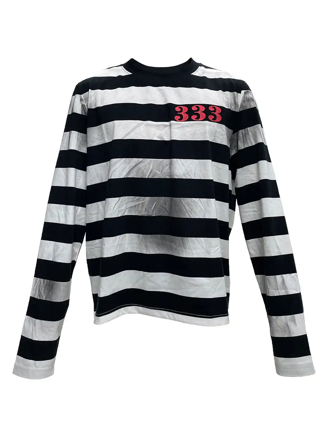 PCCVISION | Striped Distressed Long-Sleeved T-Shirt