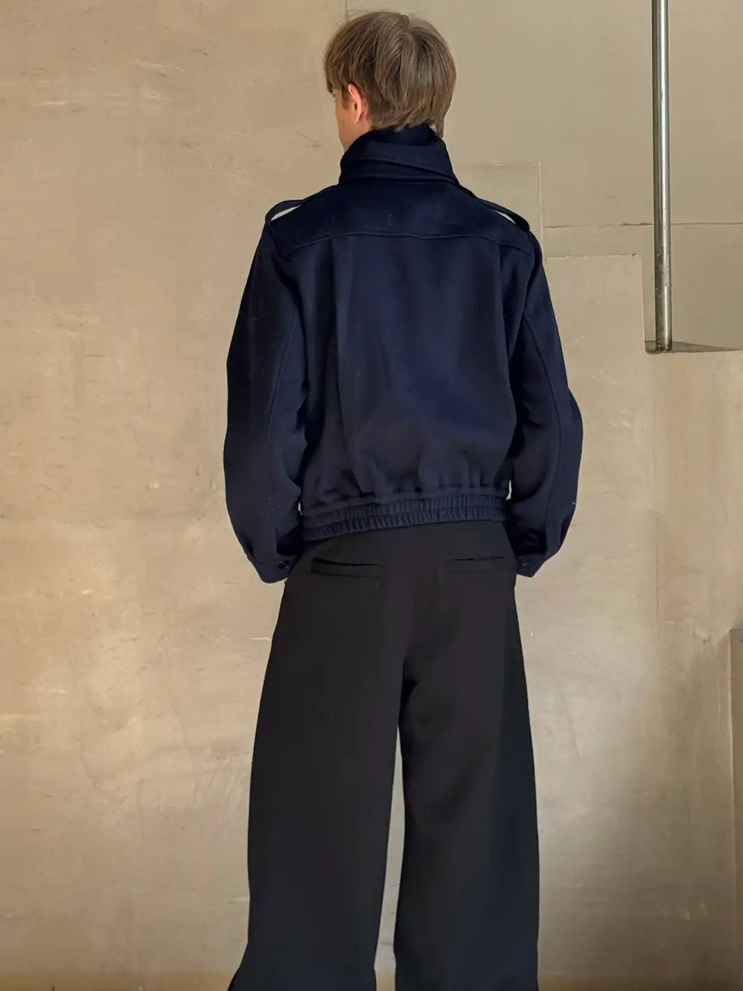 Esaias | Detachable Scarf Collar Wool Jacket