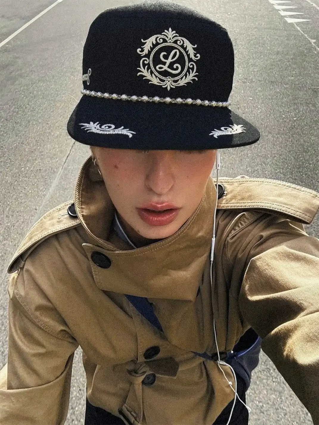 8LOME | Pearl-Embroidered Curved-Brim Baseball Cap