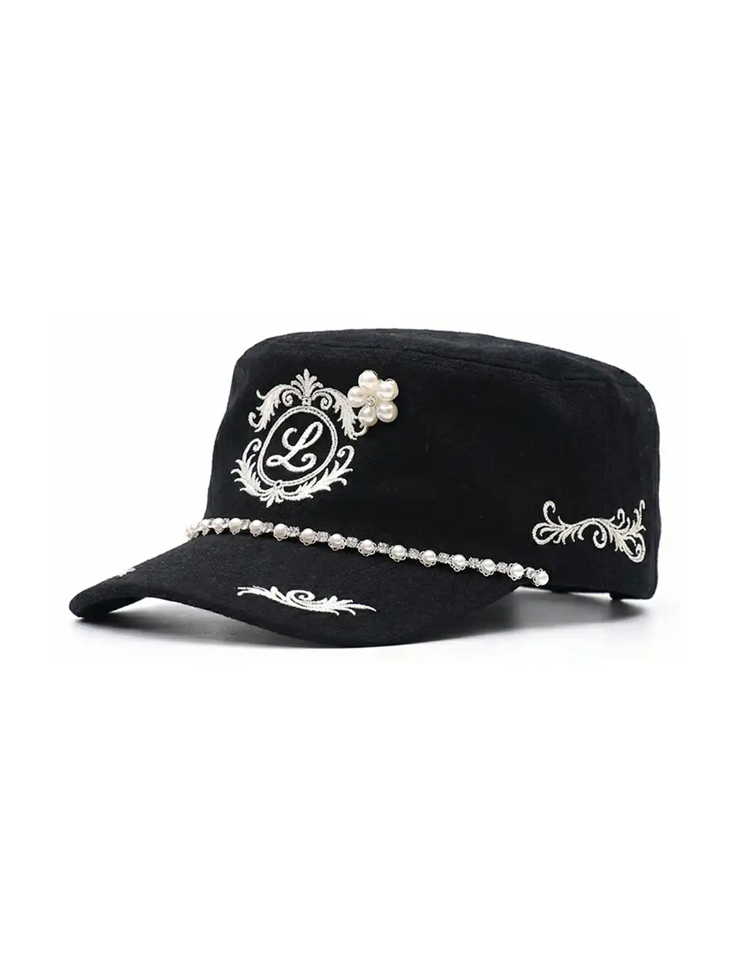 8LOME | Pearl-Embroidered Curved-Brim Baseball Cap
