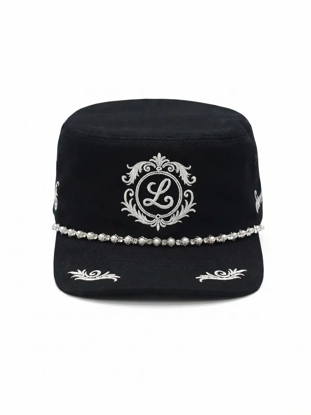 8LOME | Pearl-Embroidered Curved-Brim Baseball Cap