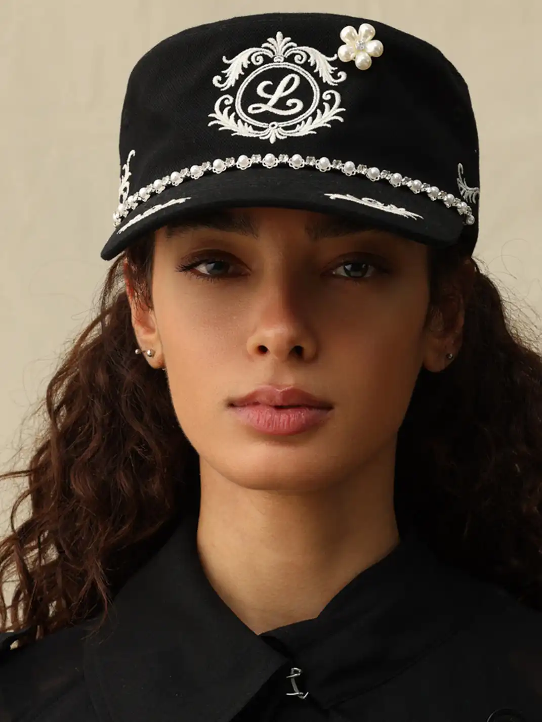 8LOME | Pearl-Embroidered Curved-Brim Baseball Cap