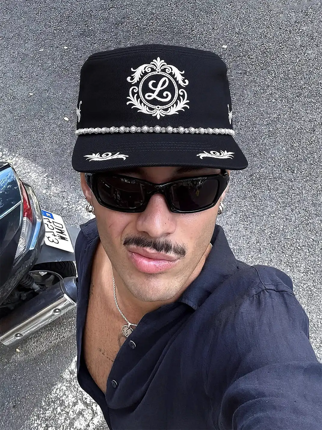 8LOME | Pearl-Embroidered Curved-Brim Baseball Cap