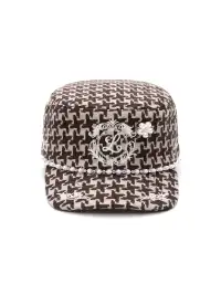 8LOME | Houndstooth Pearl Diamond Flat Hat