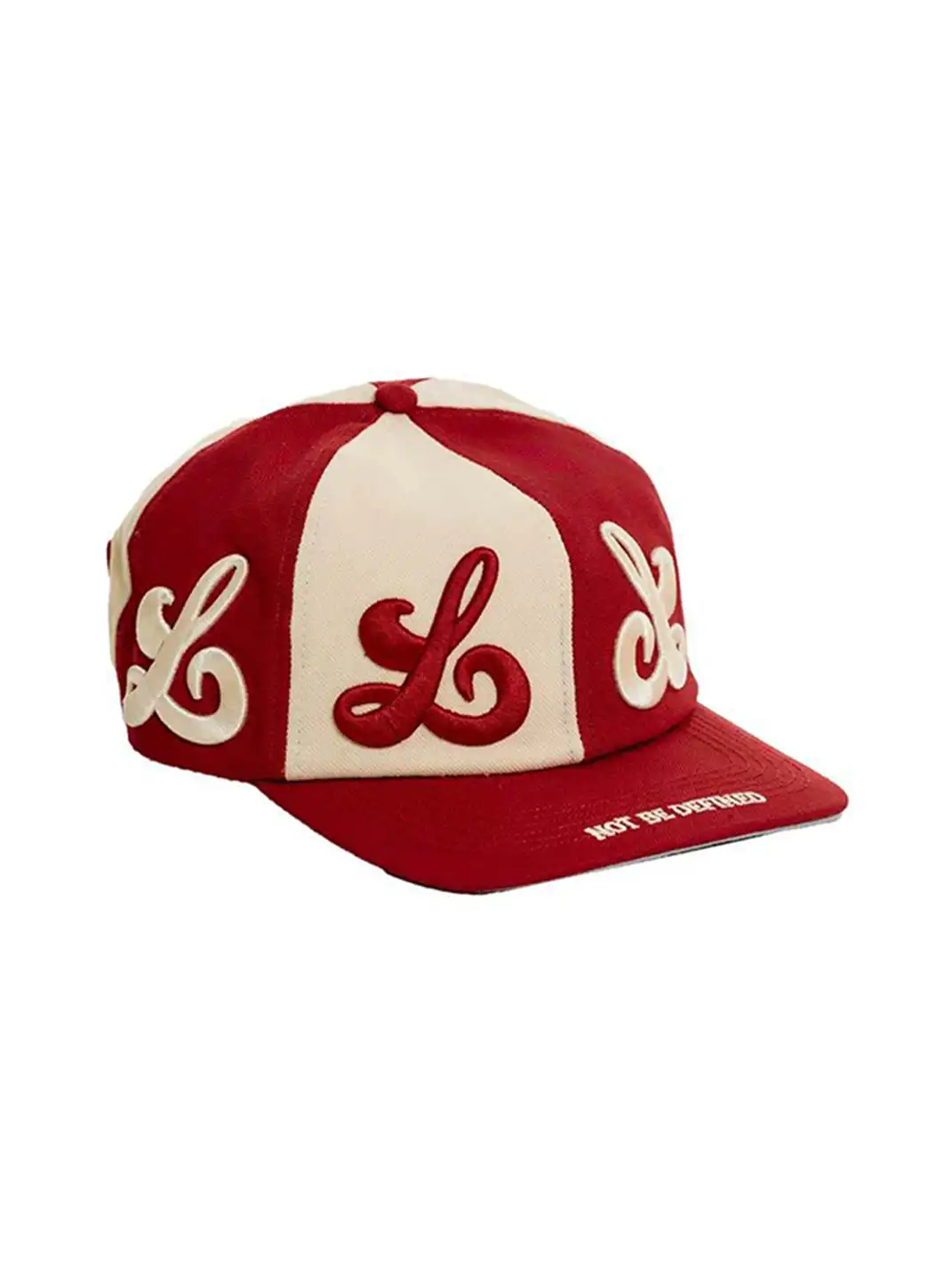 8LOME | Patchwork Tai Chi Flat-Brimmed Baseball Cap-Red
