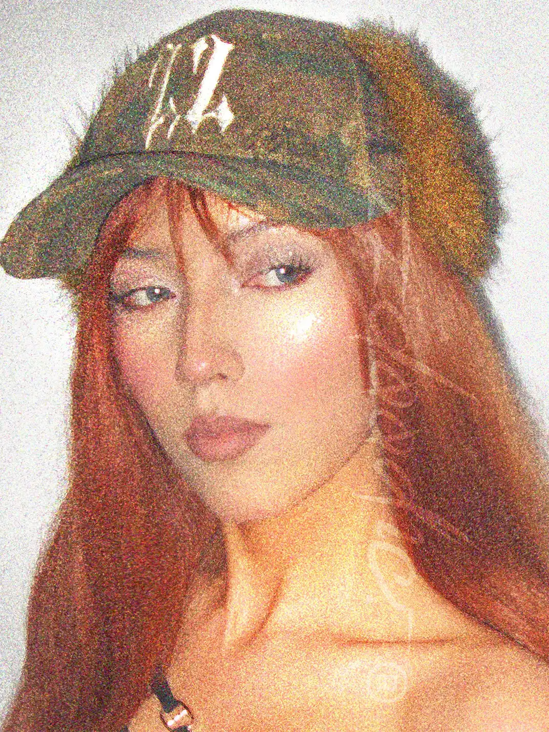 22 doodle | Camouflage Distressed Studded Embroidered Baseball Cap