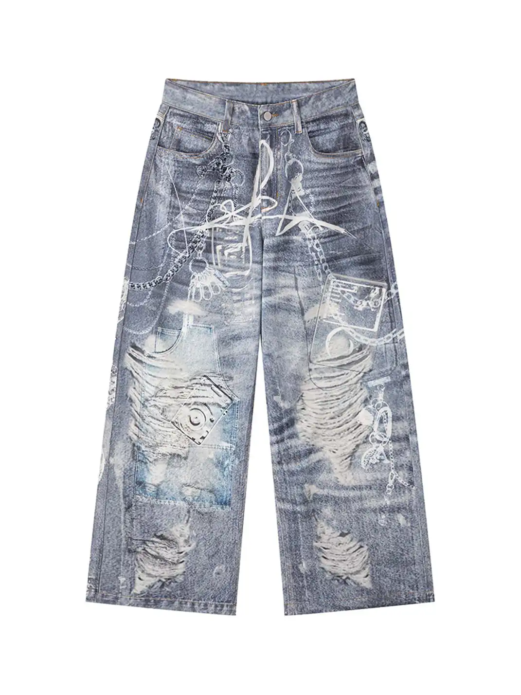 22 doodle | Digital Printed Jeans
