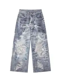 22 doodle | Digital Printed Jeans