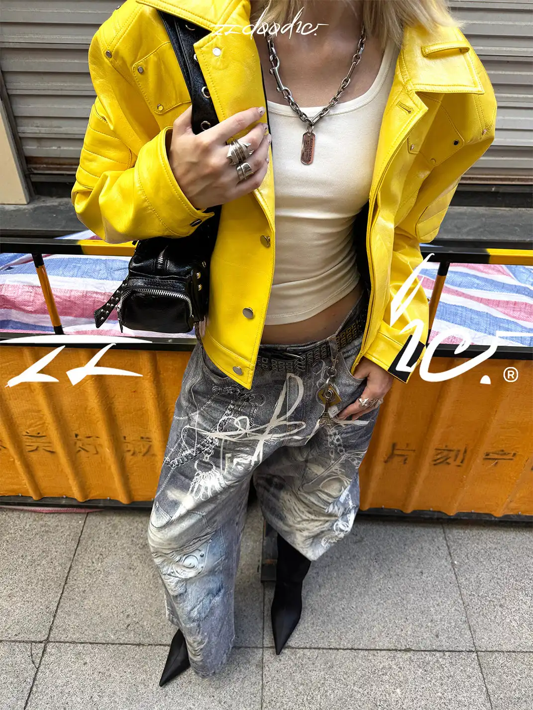 22 doodle | Digital Printed Jeans