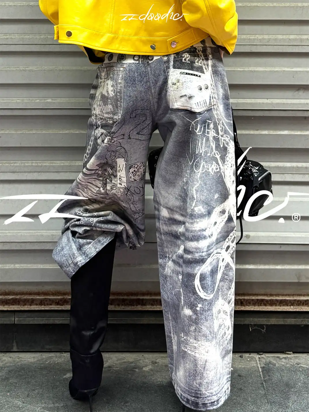 22 doodle | Digital Printed Jeans
