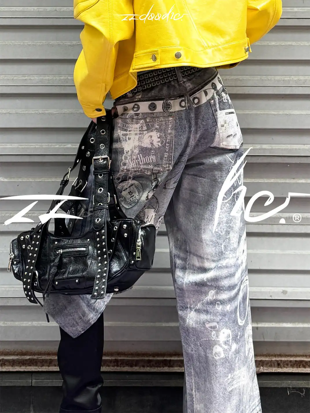 22 doodle | Digital Printed Jeans