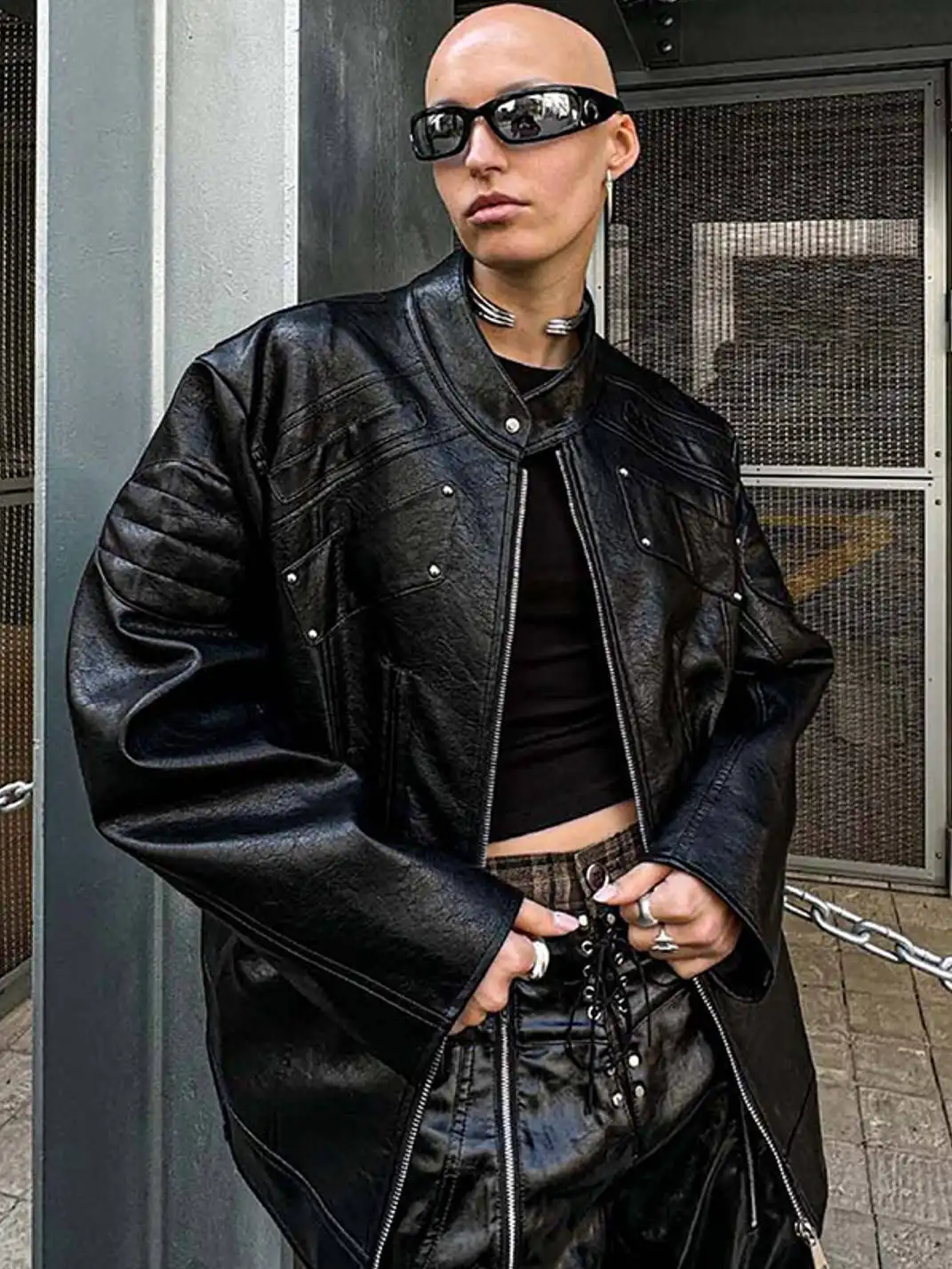 22 doodle | Riveted Motorcycle Leather Jacket