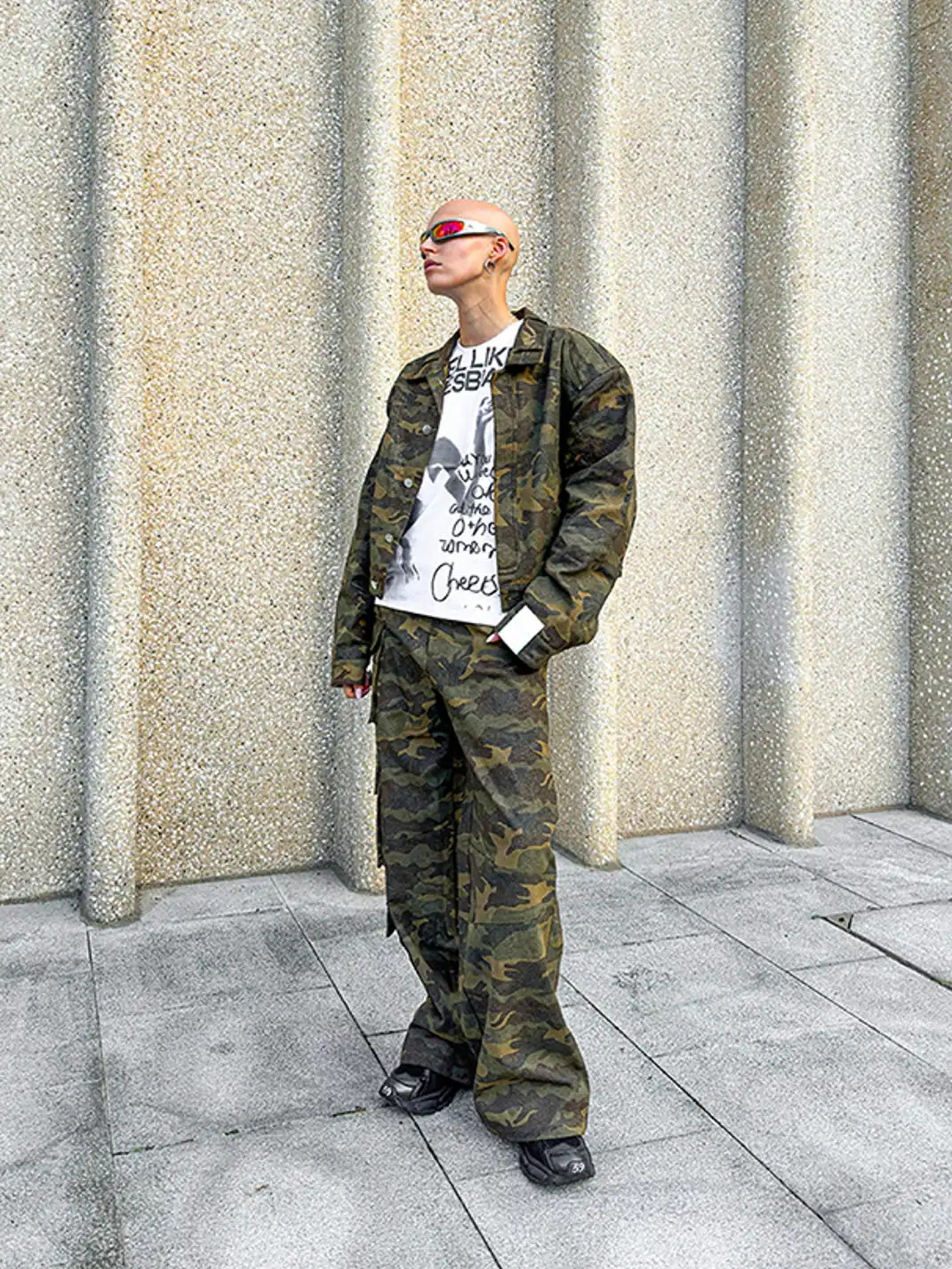 22 doodle | Camouflage Retro Motorcycle Jacket