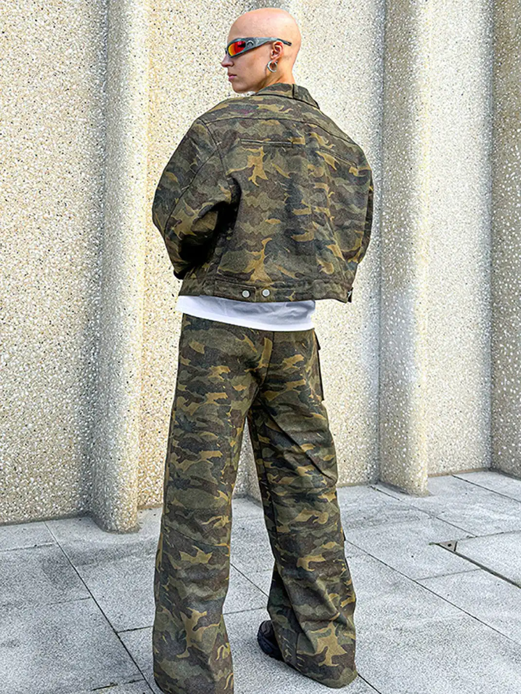 22 doodle | Camouflage Retro Motorcycle Jacket