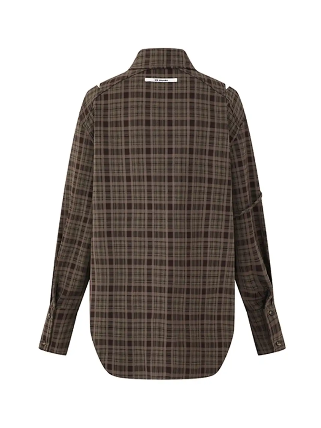 22 doodle | Retro Plaid Oversized Shirt