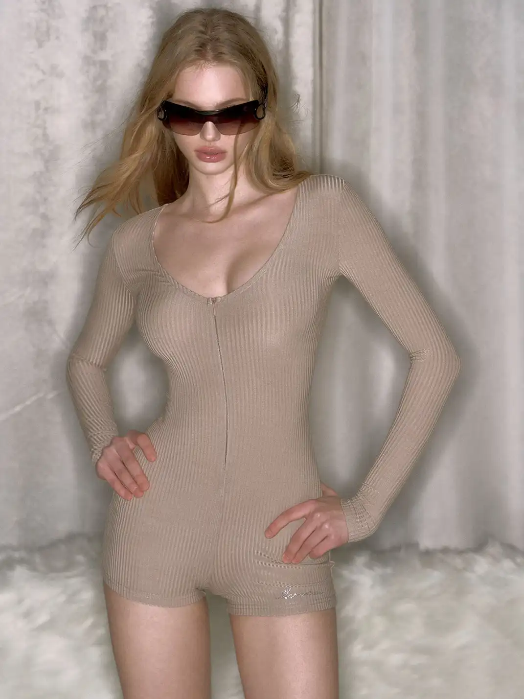 DeleteEX | Deep V-Neck Romper