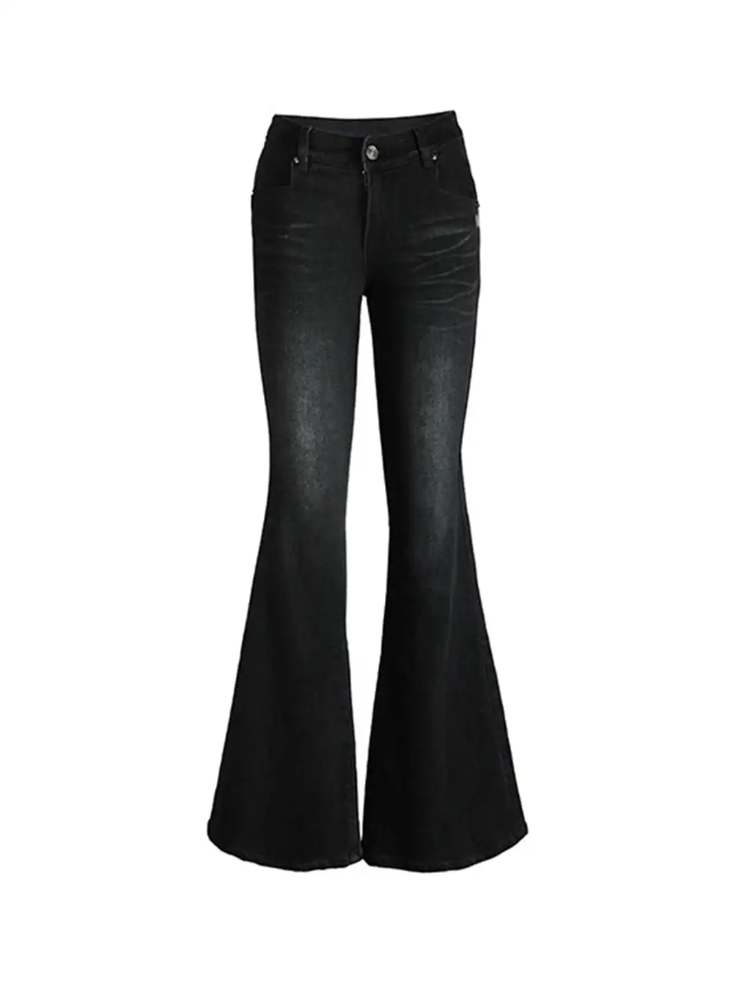 DeleteEX | Black and Blue Slim-Fit Flared Jeans
