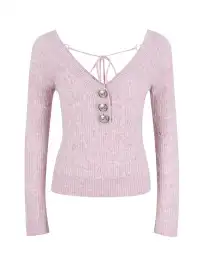 DeleteEX | Two-Way Halter Neck Knit Sweater