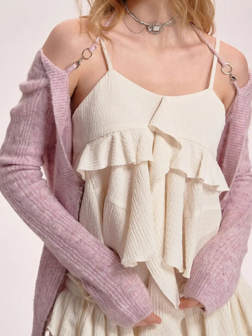 DeleteEX | Two-Way Halter Neck Knit Sweater