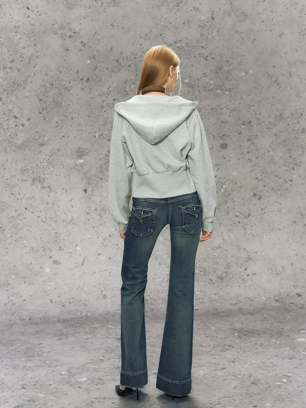 DeleteEX | Zippered Cropped Hoodie