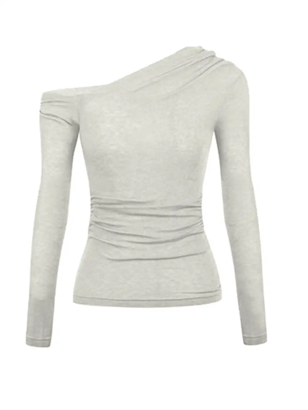 DeleteEX | Asymmetrical Off-Shoulder Long-Sleeved Top