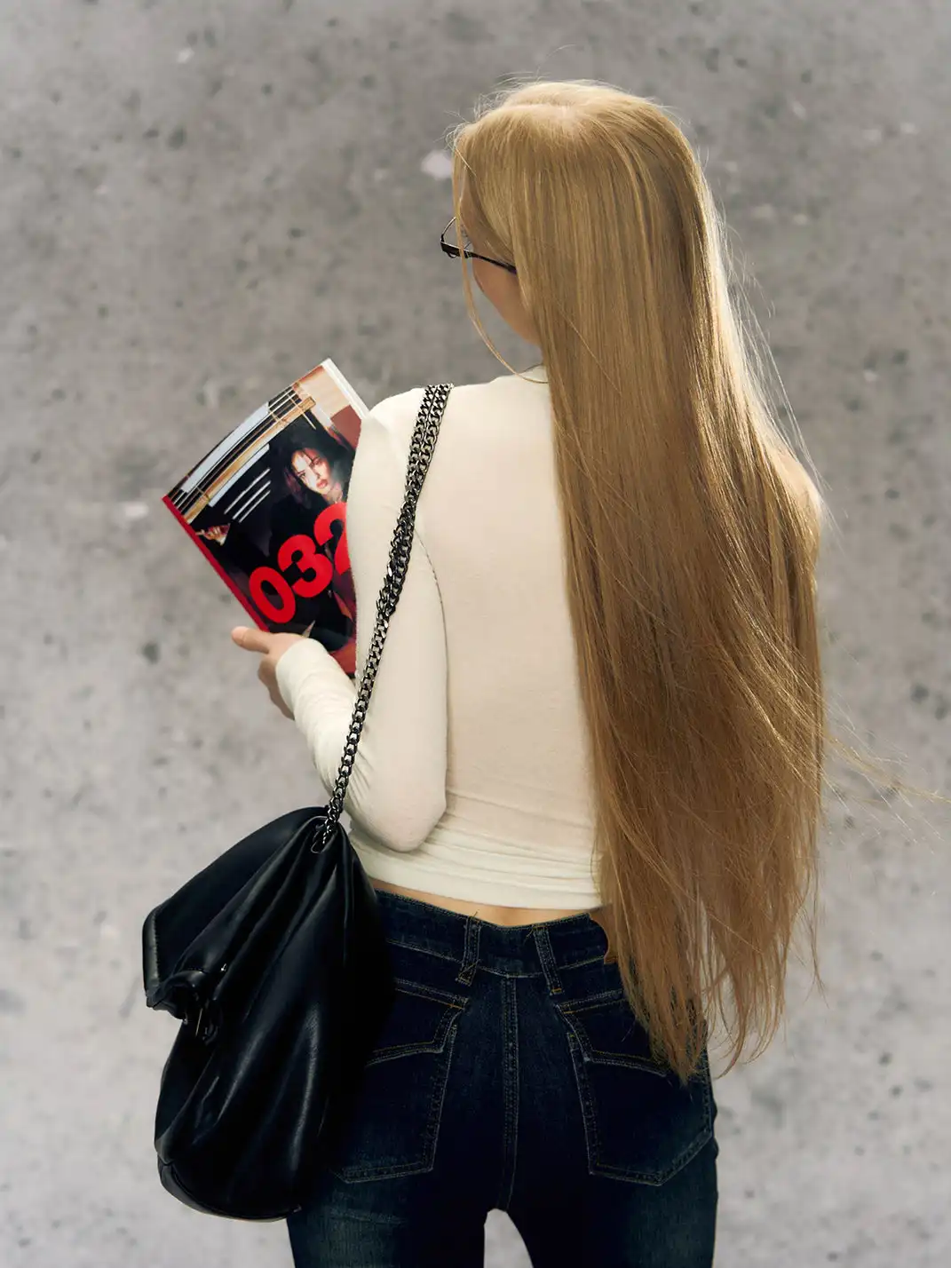 DeleteEX | Asymmetrical Off-Shoulder Long-Sleeved Top