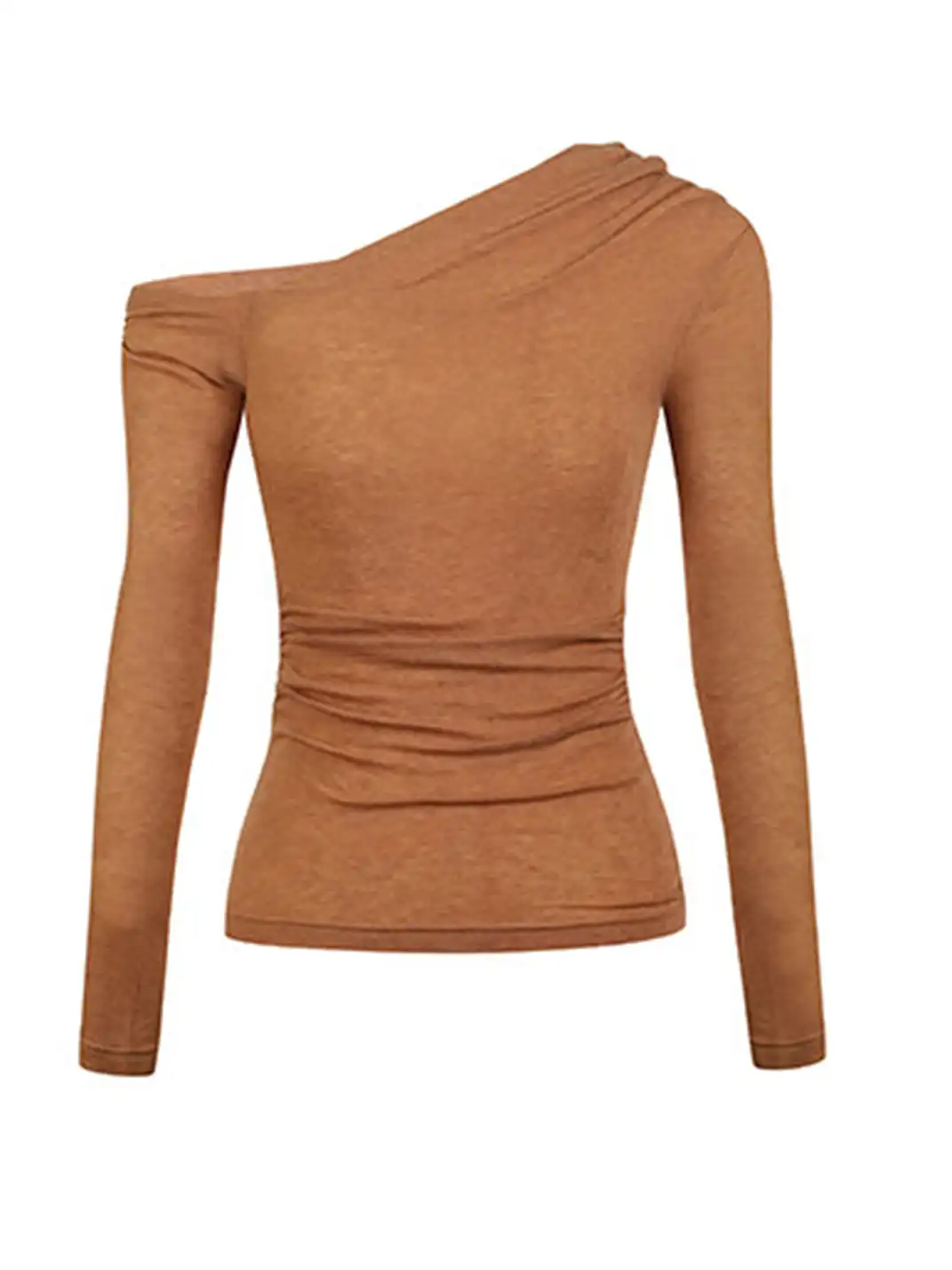DeleteEX | Asymmetrical Off-Shoulder Long-Sleeved Top