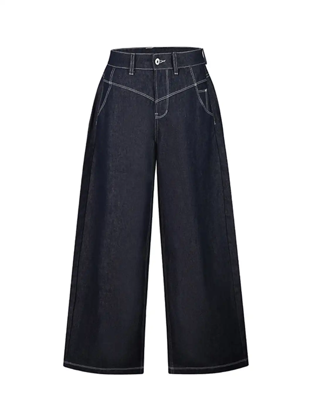 DeleteEX | Cut Silhouette Raw Denim Jeans