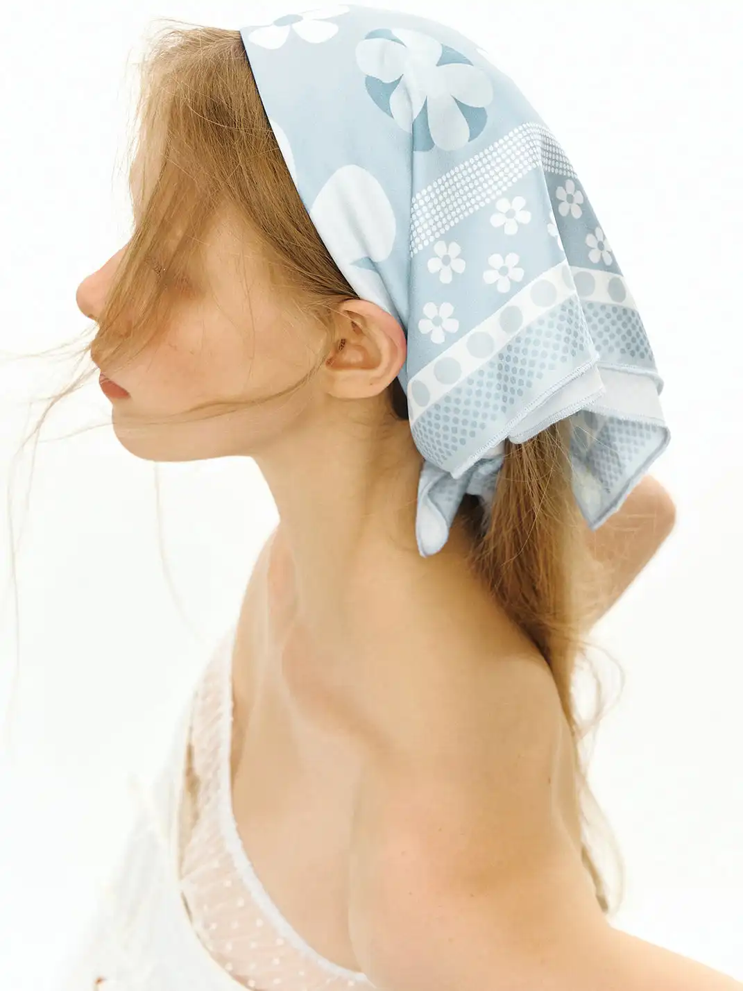 DeleteEX | Plaid Floral Headscarf