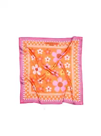 DeleteEX | Plaid Floral Headscarf