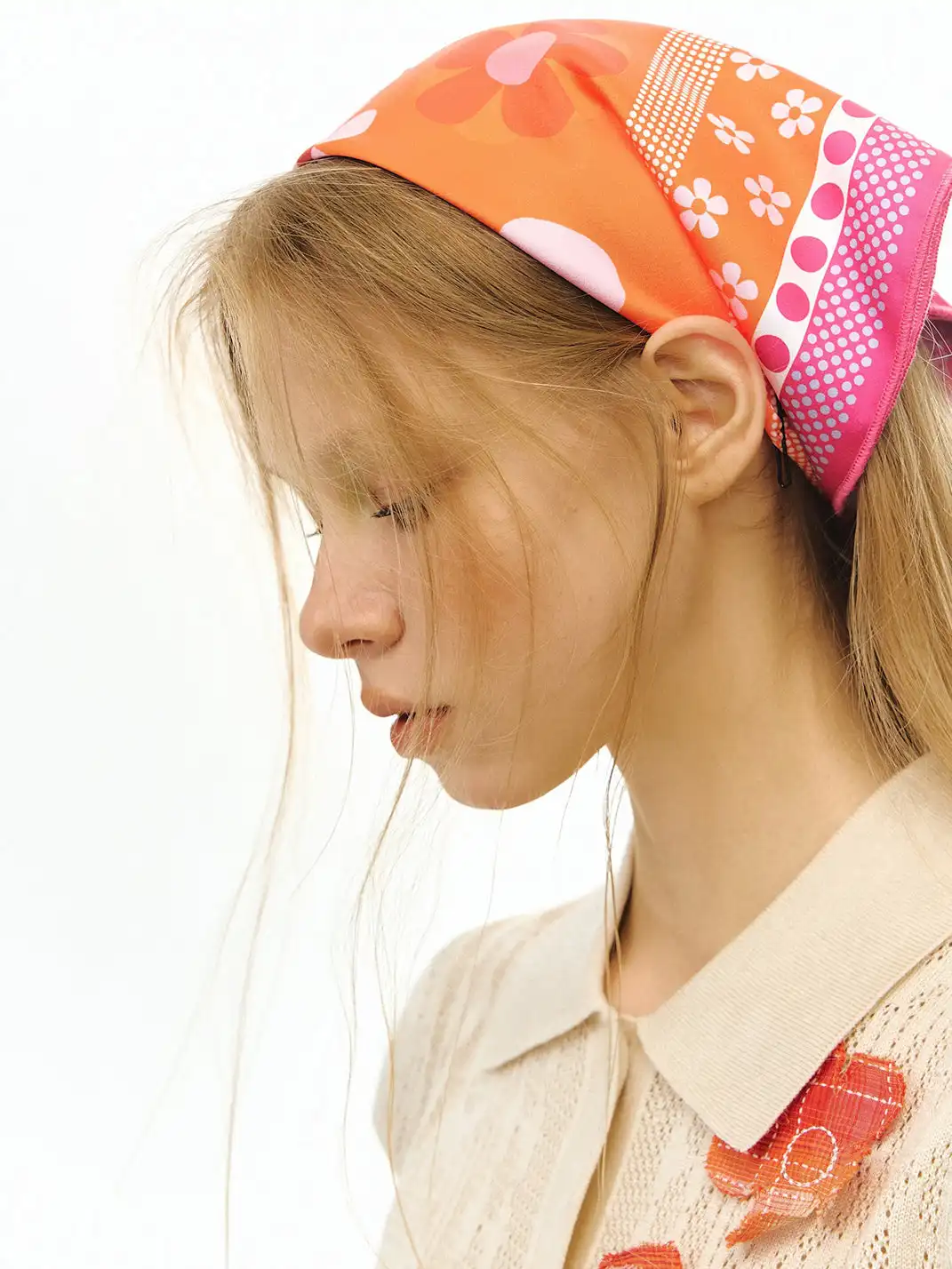 DeleteEX | Plaid Floral Headscarf