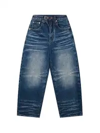 DeleteEX | Curved Washed Saucer Jeans