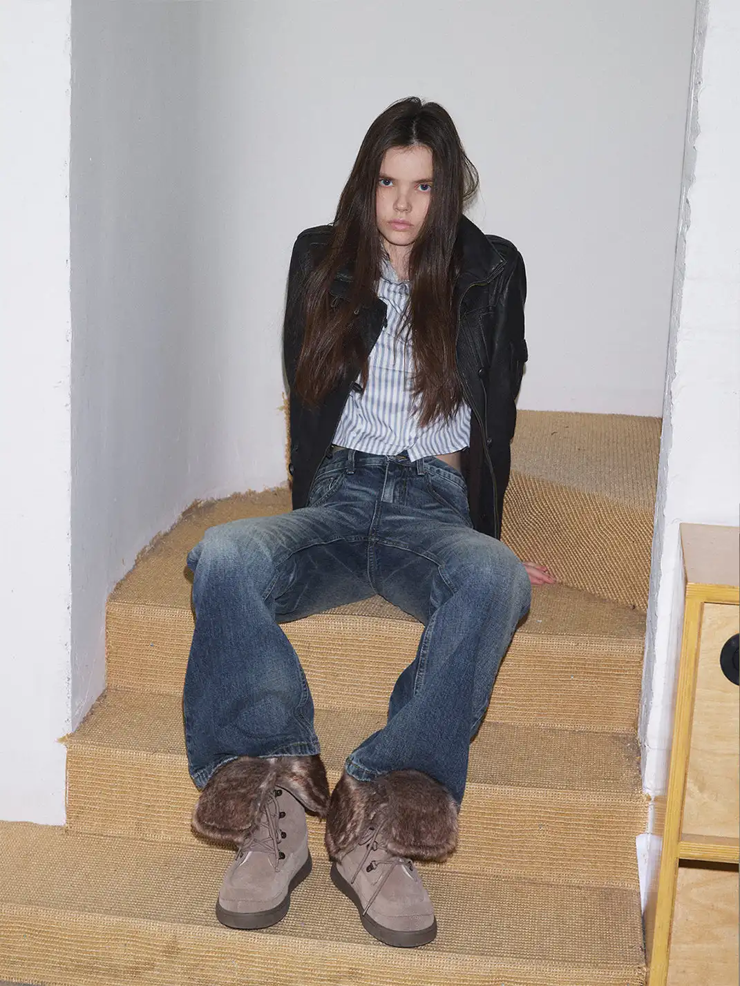 Mooreyu Atelier | Genuine Leather Suede Snow Boots