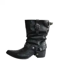 Mooreyu Atelier | Western Chunky Heel Riding Boots