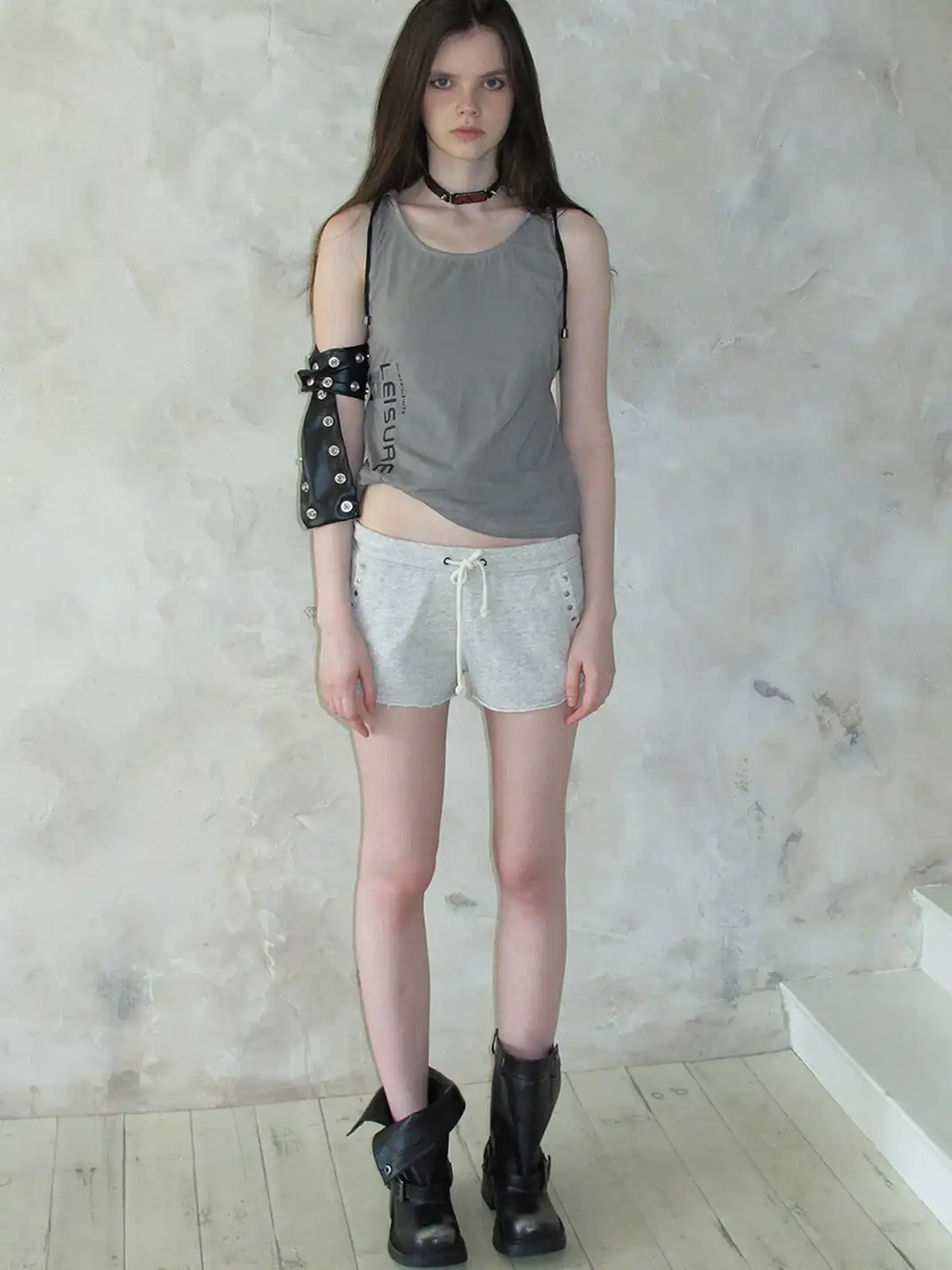 Mooreyu Atelier | Round-Toe Cowhide Short Riding Boots