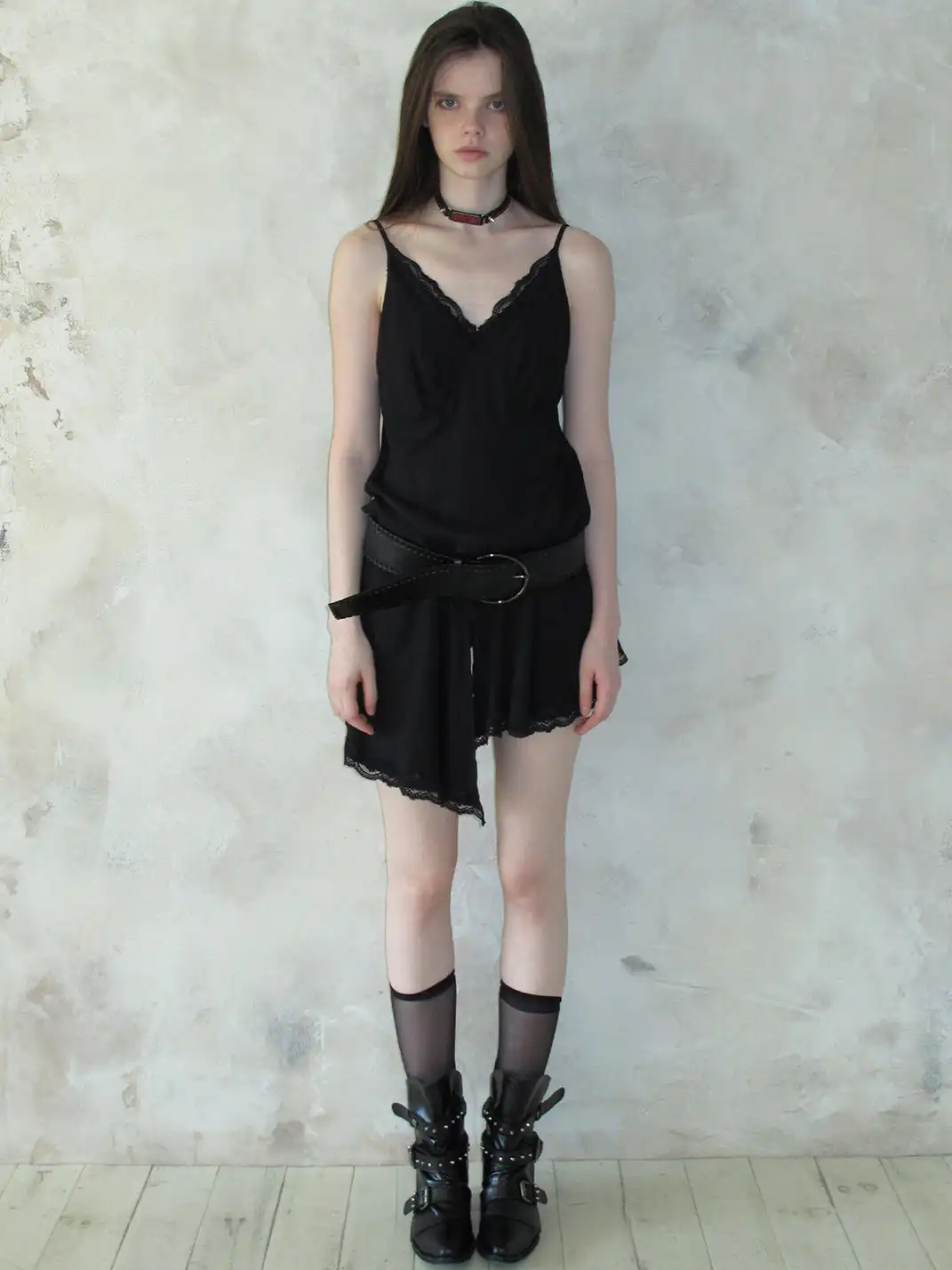 Mooreyu Atelier | Three-Strap Pointed-Toe Cowhide Ankle Boots