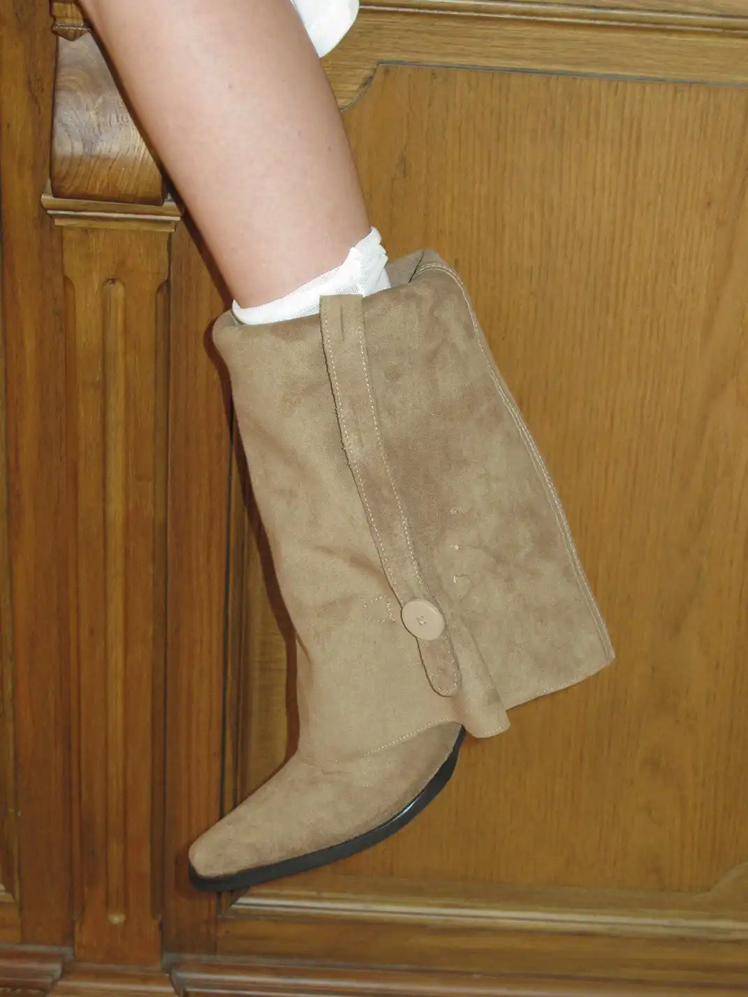 Mooreyu Atelier | Retro Pleated Slouch Riding Boots