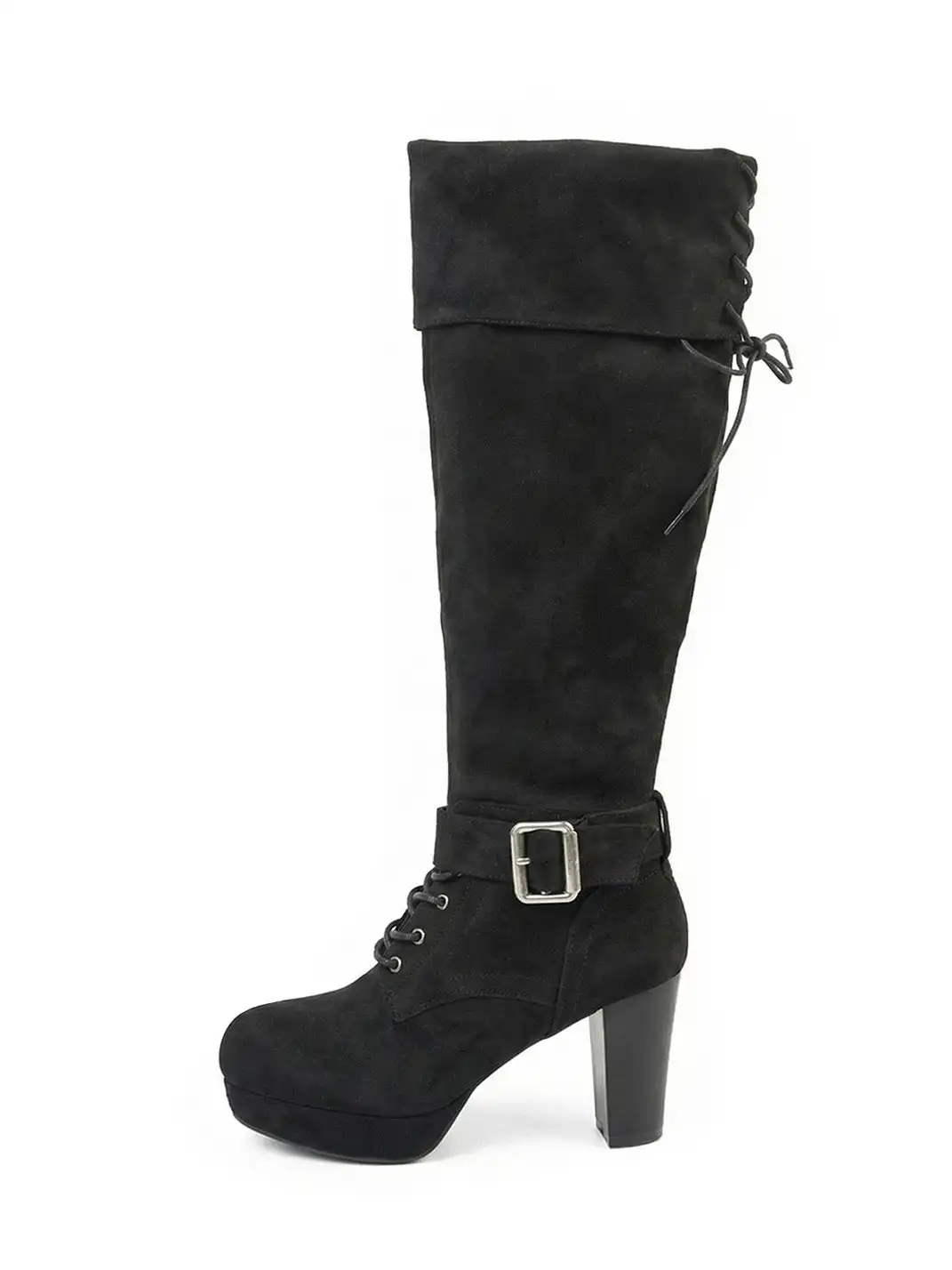 Mooreyu Atelier | Retro Buckle High-Heeled Boots