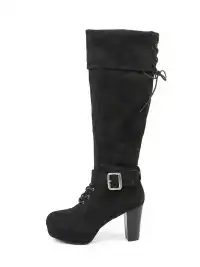 Mooreyu Atelier | Retro Buckle High-Heeled Boots