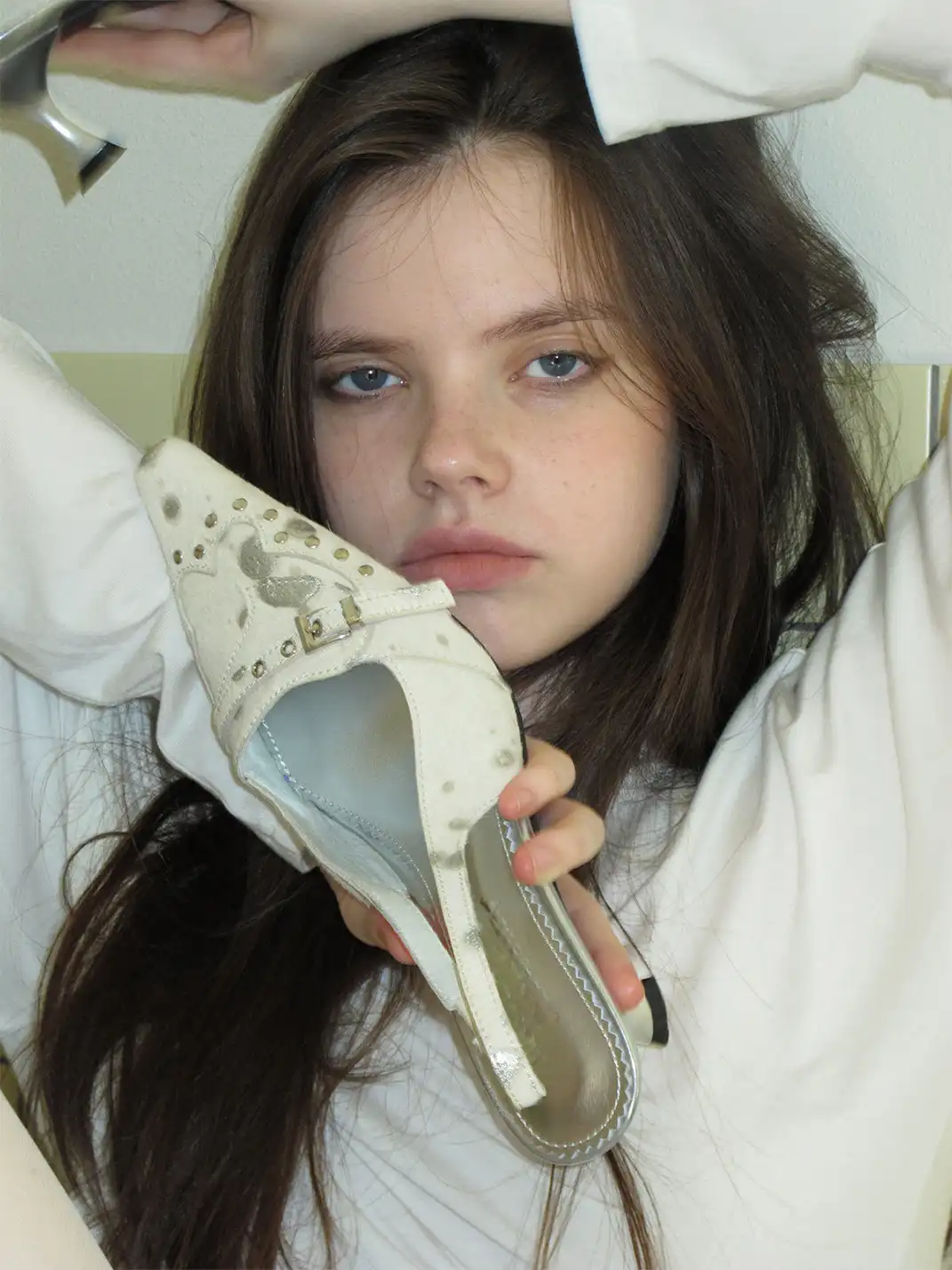 Mooreyu Atelier | Genuine Leather Horsehair Pointed High Heels