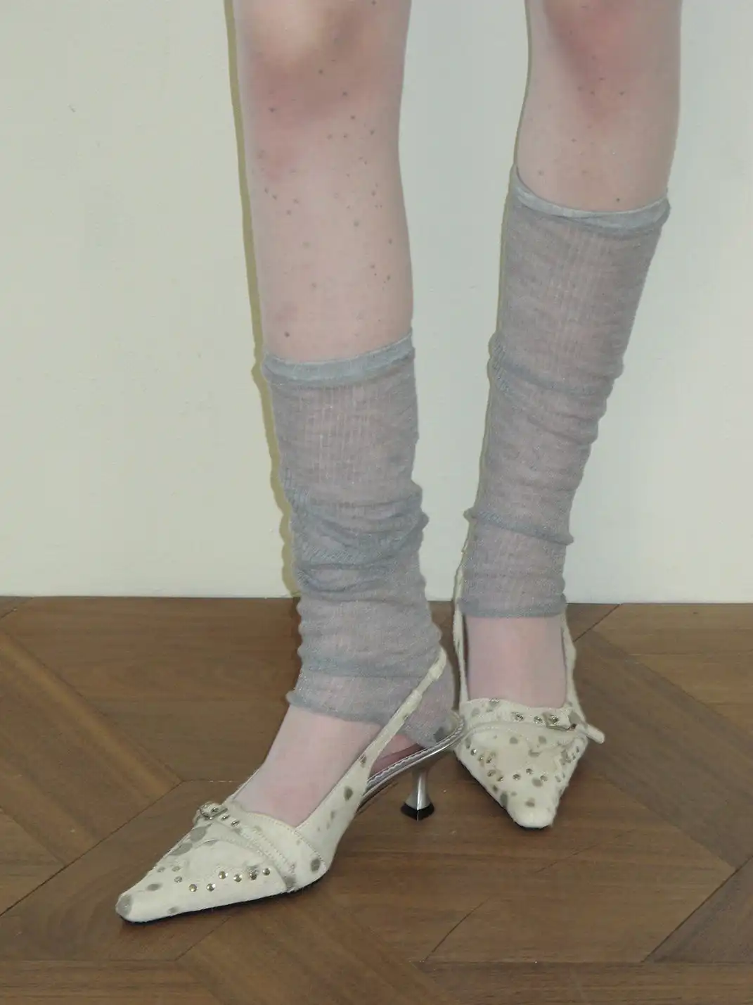 Mooreyu Atelier | Genuine Leather Horsehair Pointed High Heels