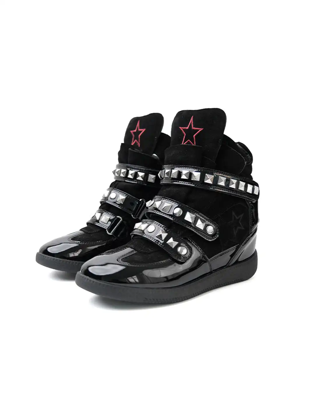 Mooreyu Atelier | Retro Cowhide Wedge Shoes with Studs