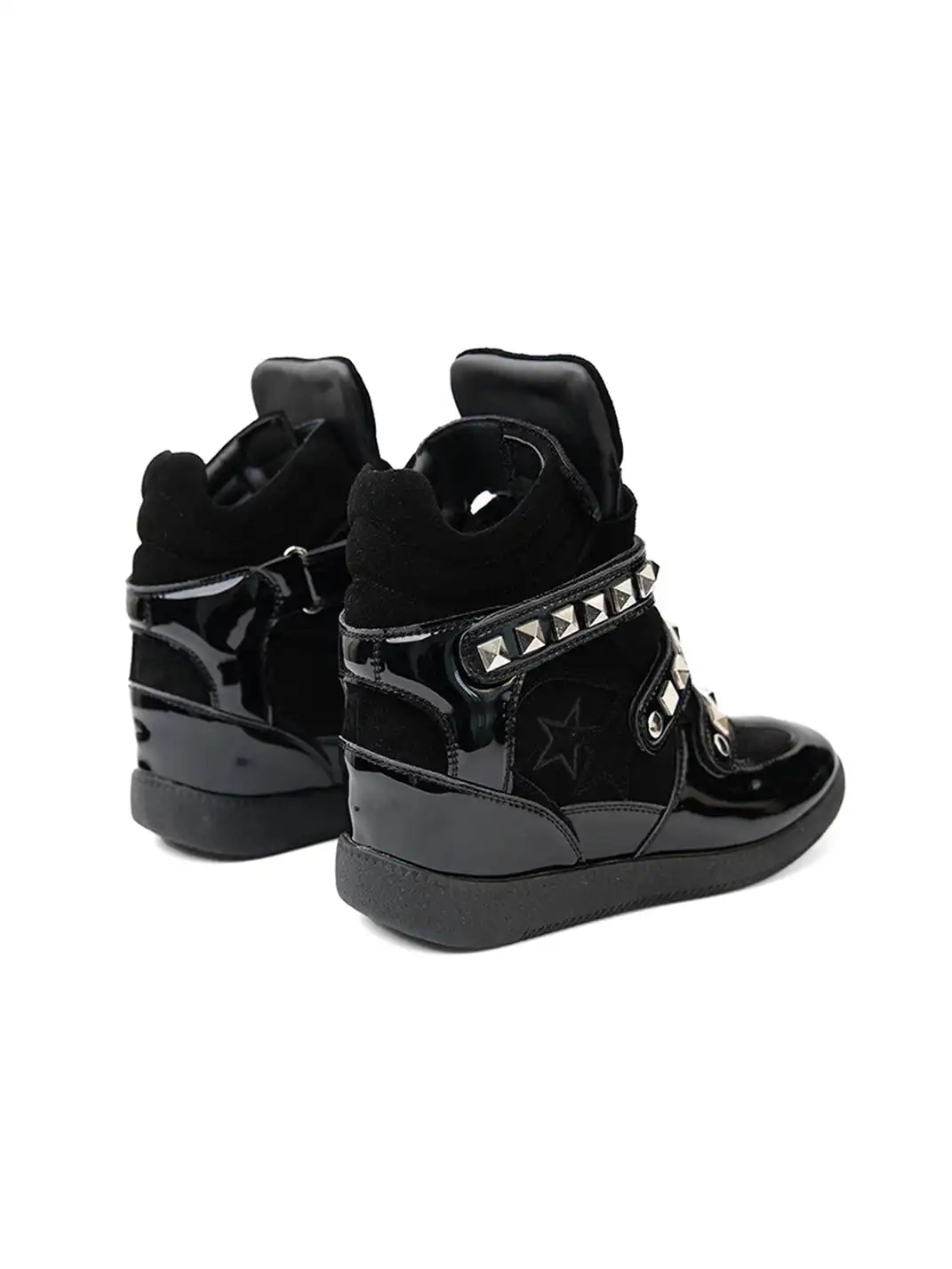 Mooreyu Atelier | Retro Cowhide Wedge Shoes with Studs