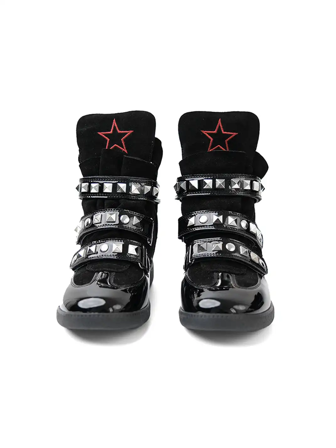 Mooreyu Atelier | Retro Cowhide Wedge Shoes with Studs
