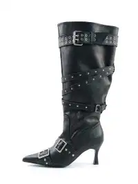 Mooreyu Atelier | Stiletto Pointed-Toe Genuine Leather Boots