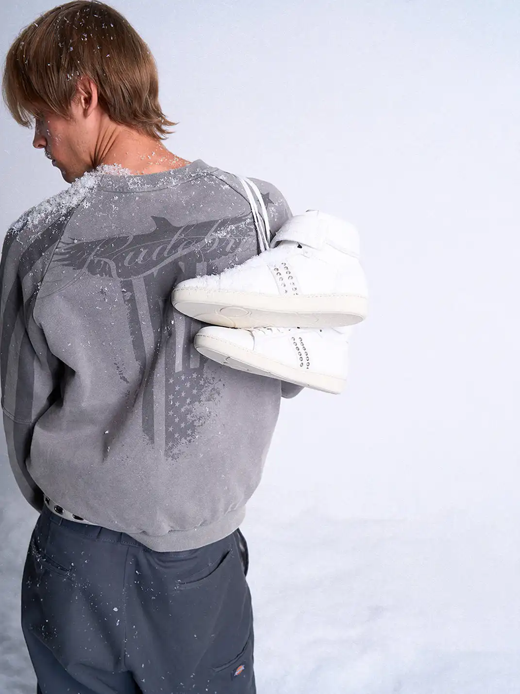 noEmosen | Top-Grain Cowhide Retro Studded Sneakers
