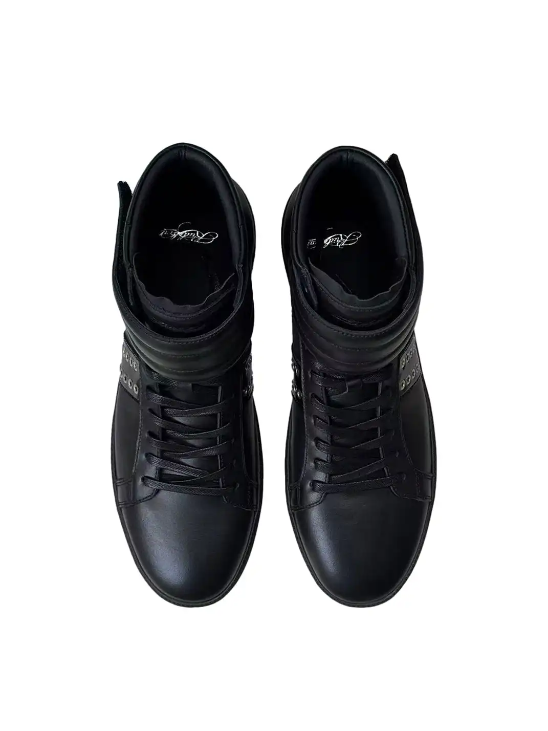 noEmosen | Top-Grain Cowhide Retro Studded Sneakers