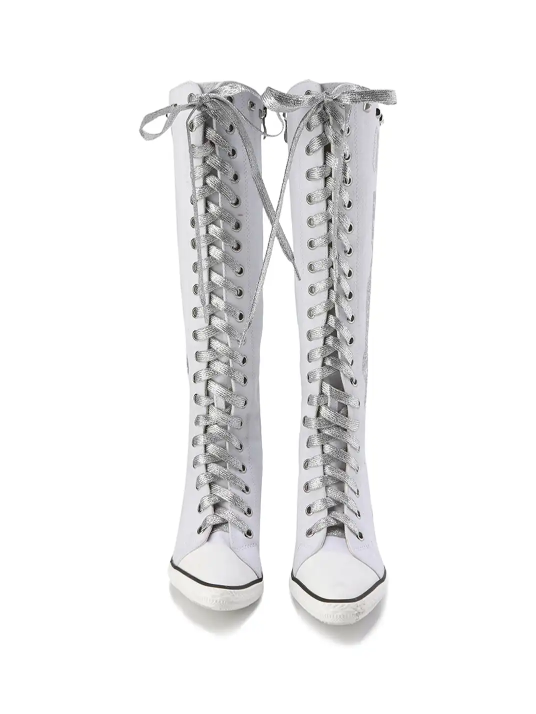 Ooops333 | Gun-Print Studded High-Heeled Boots