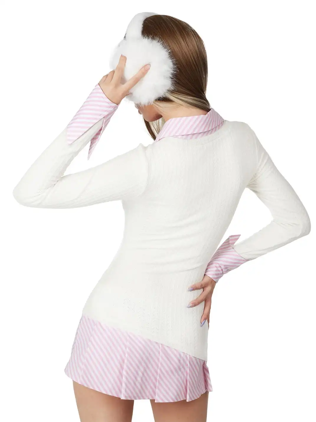 Ooops333 | Knitted Patchwork Tie Dress