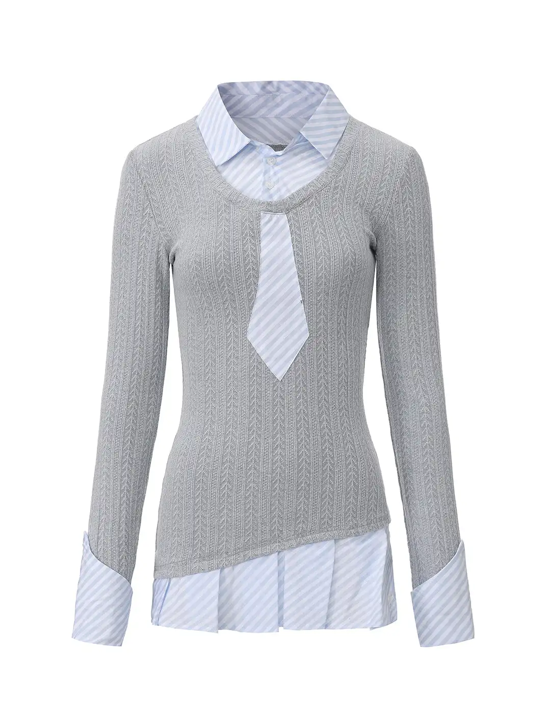 Ooops333 | Knitted Patchwork Tie Dress